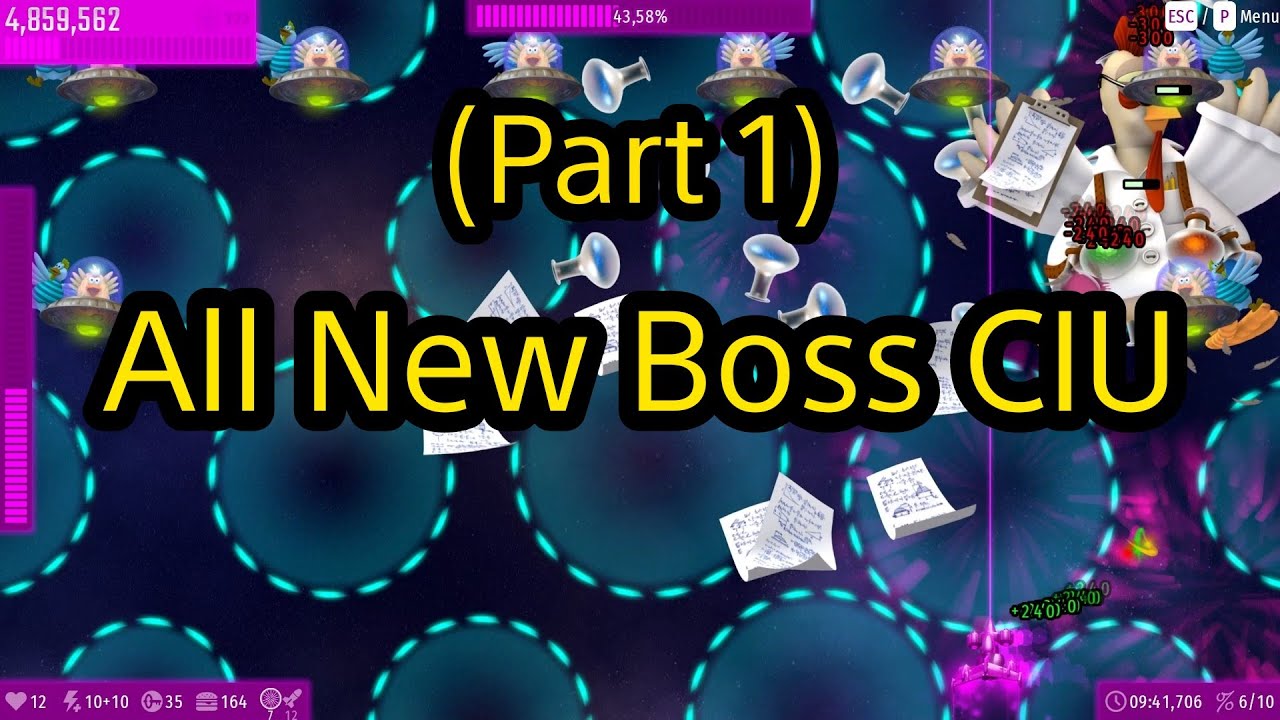 Chicken Invaders Universe All Bosses (Part 1) | Superstar Hero | Difficulty 90% - 100%