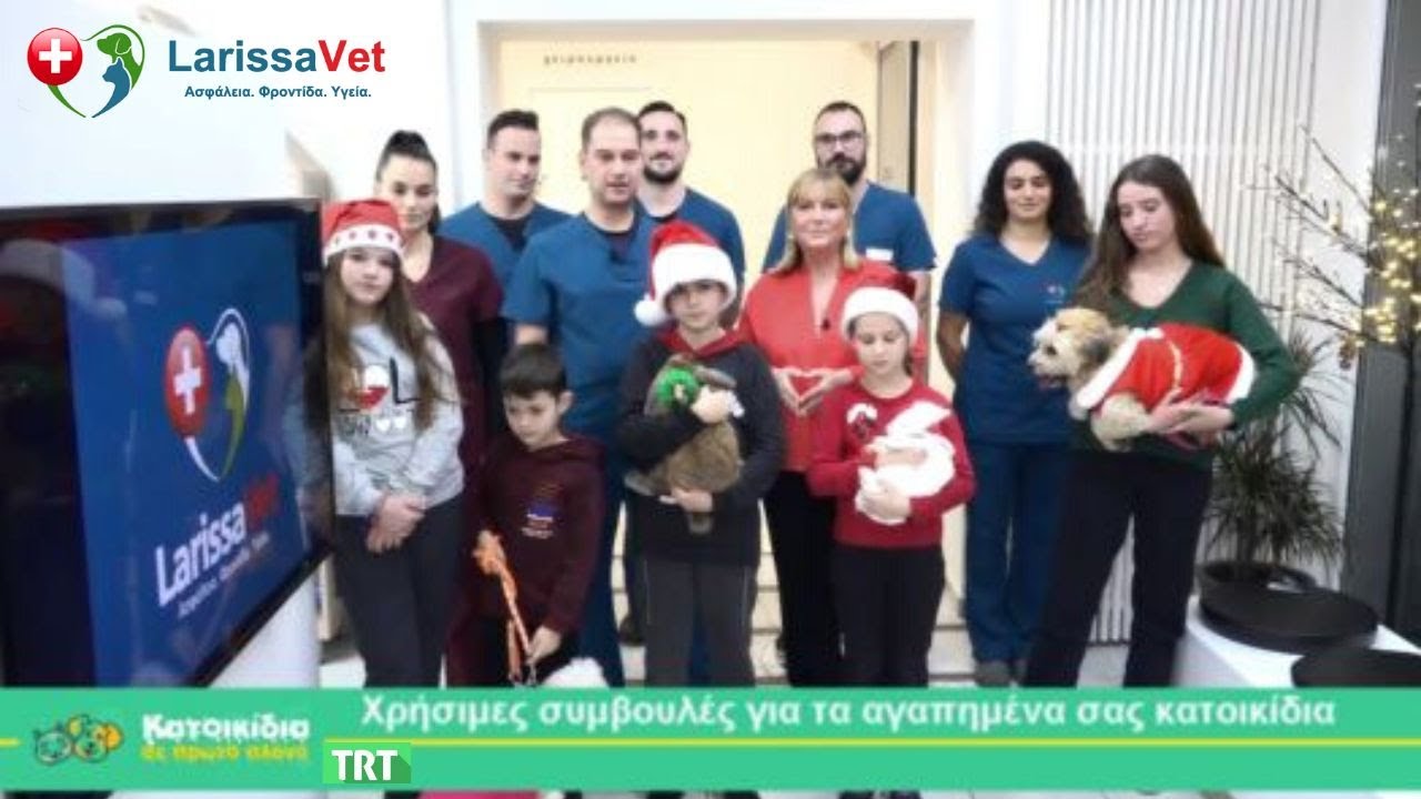 Γιορτές με τα αγαπημένα μας κατοικίδια!!! LarissaVet Tαπές Δημήτριος Κτηνίατρος, TV TRT