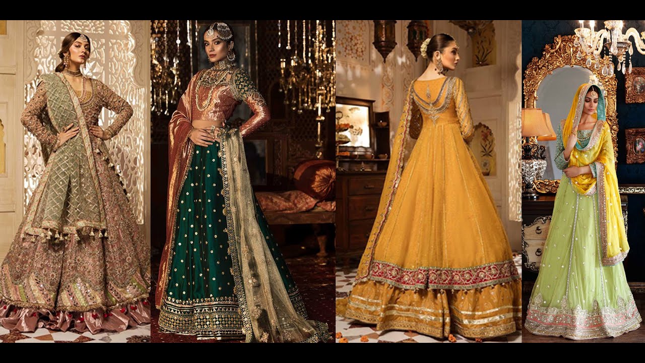 Maria B Mehndi Collection | Maria B Mehndi Lehenga | Mehndi Lehenga Design 2022 Pakistani