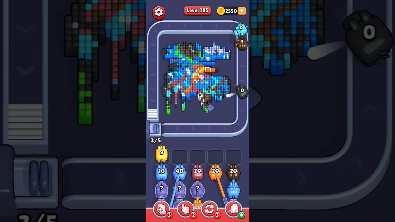 Pixel Flow Level 785 Solution No Commentary 