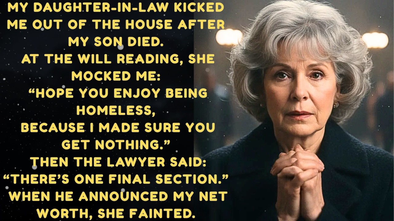 She Kicked Me Out After My Son’s Funeral — Then the Will Was Read