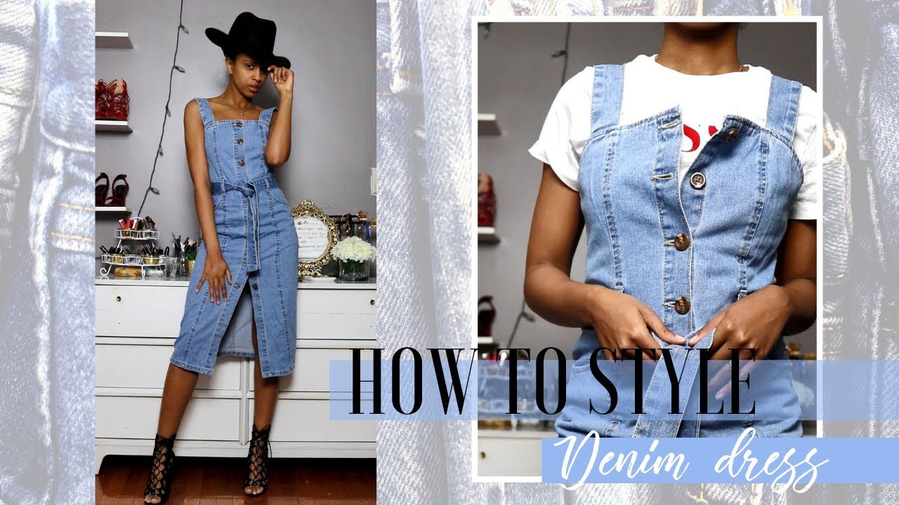 5 ways to wear a denim dress | Creative Closet | Kelsley Nicole