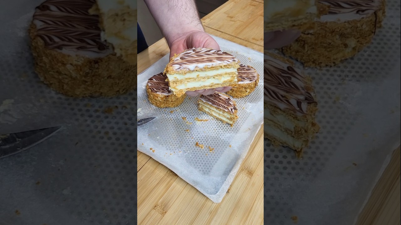 Avec une simple p&acirc;te feuillet&eacute;e, tu peux r&eacute;aliser un mile-feuille express sans te ruiner ! #shorts