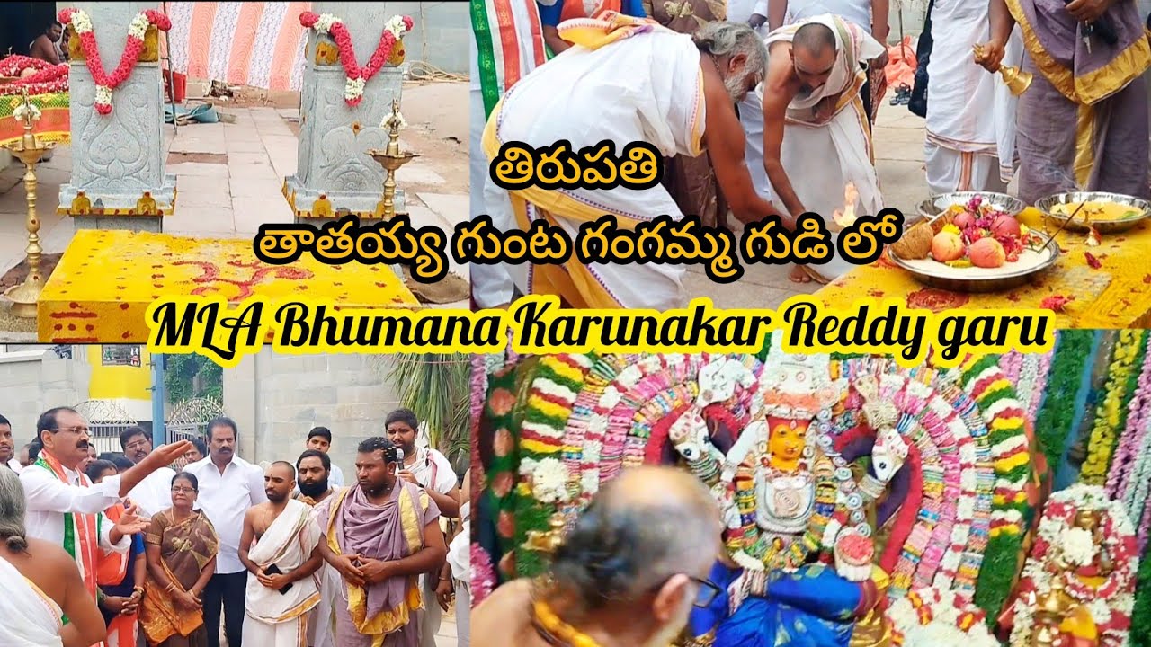 తాతయ్యగుంట గంగమ్మగుడి లో తిరుపతి MLA Bhumana Karunakar Reddy garu #shorts #dailyvlog #telugu Himaja