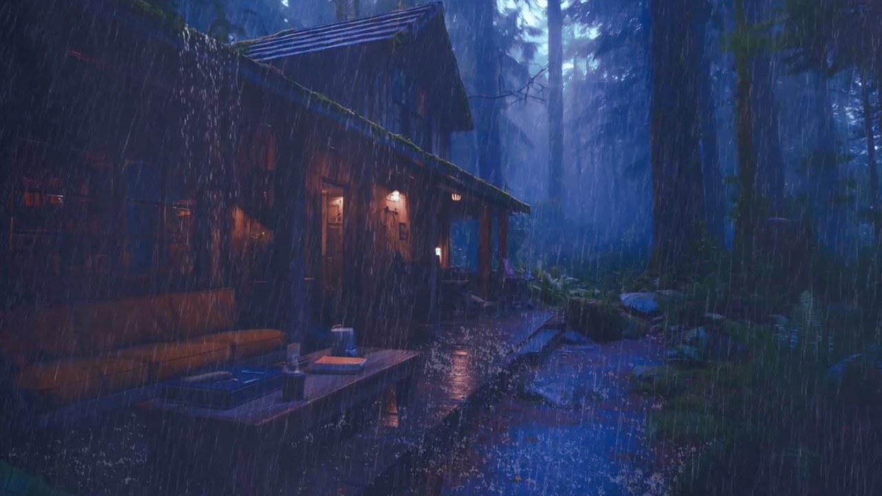 Heavy Rain & Soft Piano Music for Deep Sleep 🌧️🎹 | Relaxing Night Ambience