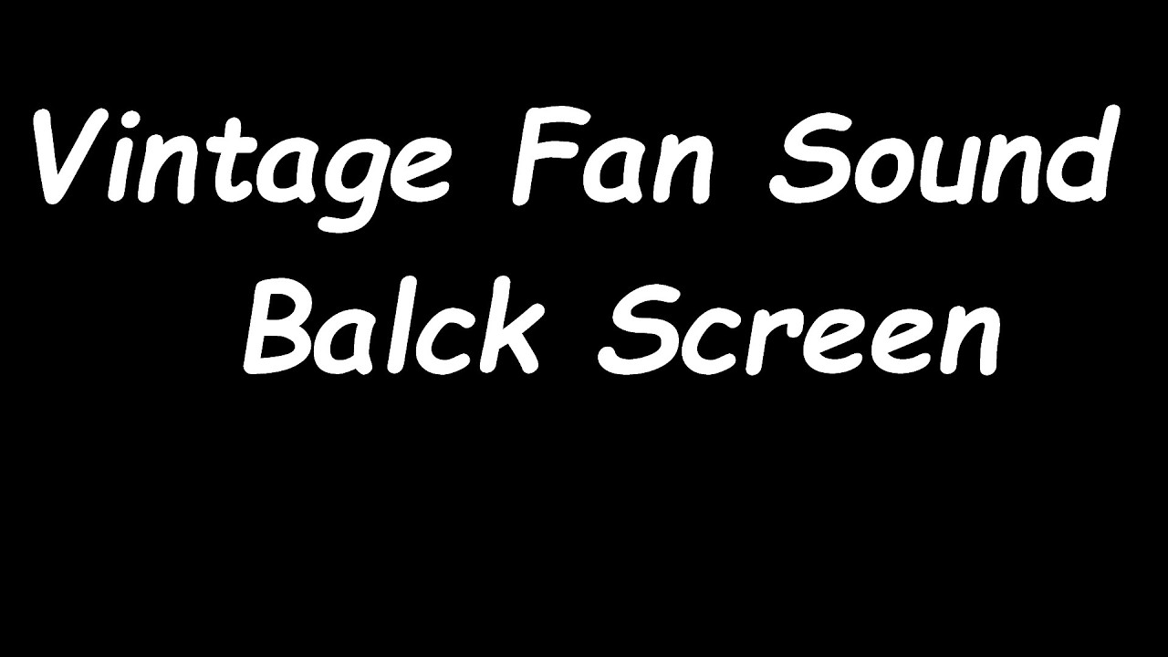 Vintage Fan Noise Dark Black Screen 🪭 soothing white noise relaxation 12 hours asmr Cozy