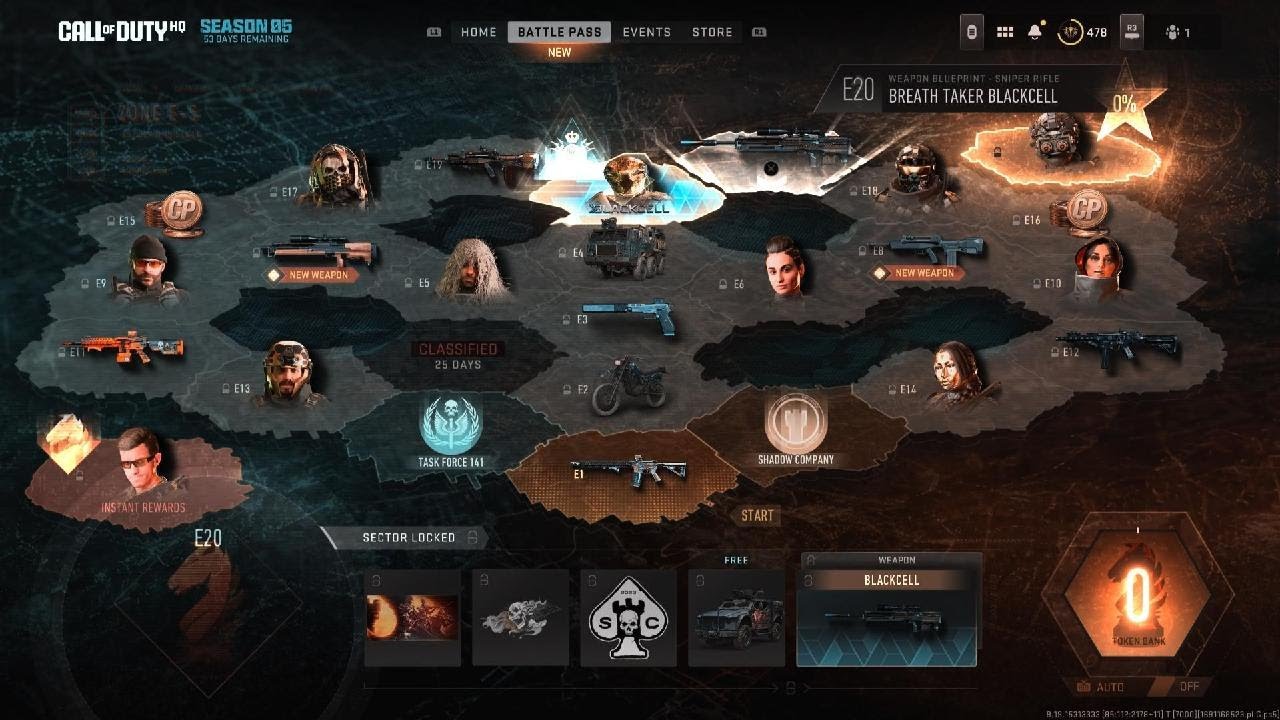 MW2 Season 5 Blackcell Battle Pass Unlocked