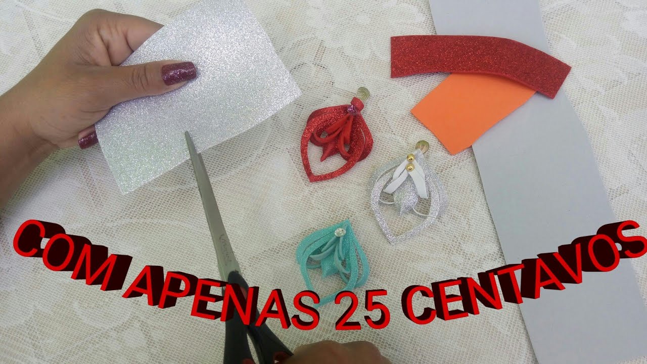 como fazer brincos com EVA para vender