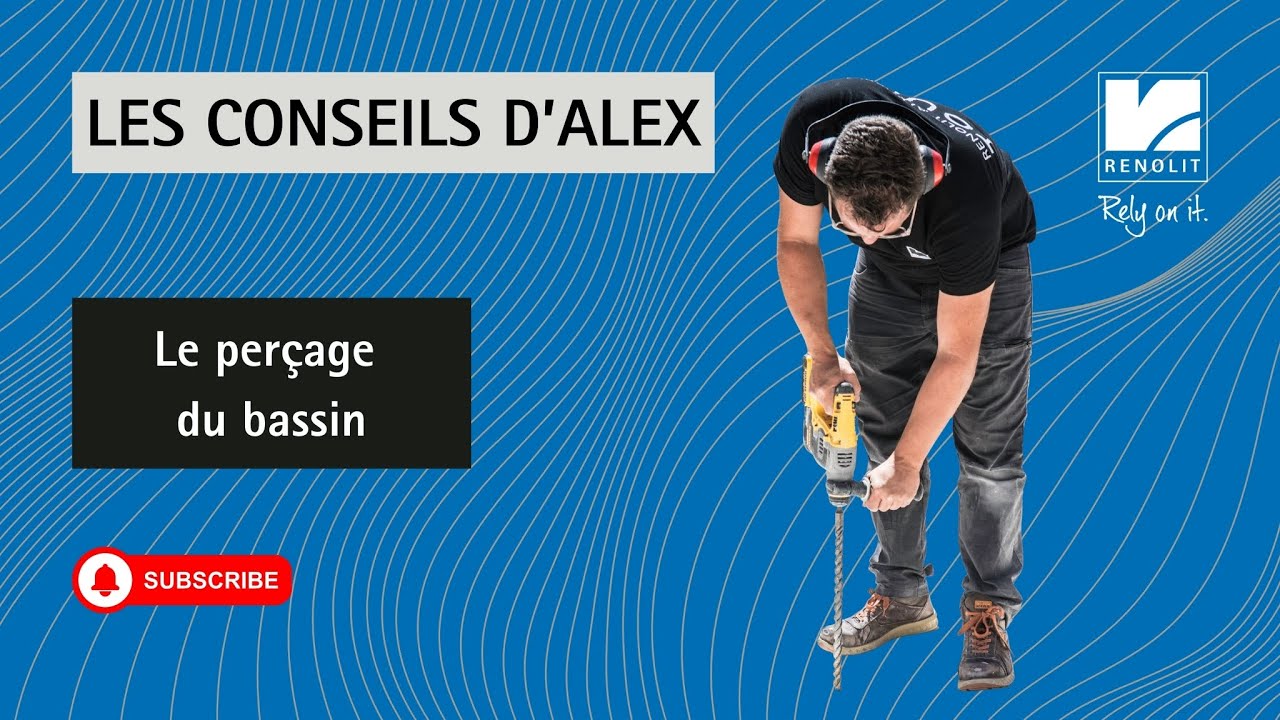 Le perçage du bassin avant l’installation d’une membrane armée