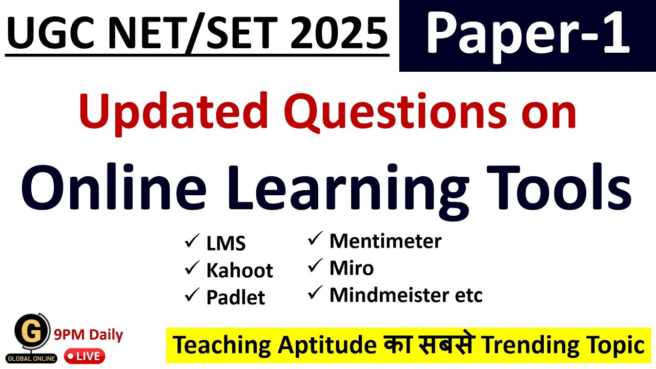 Top 20 PYQs on Online Learning Tools | Teaching Aptitude Important PYQs | UGC NET June 2025 Paper 1
