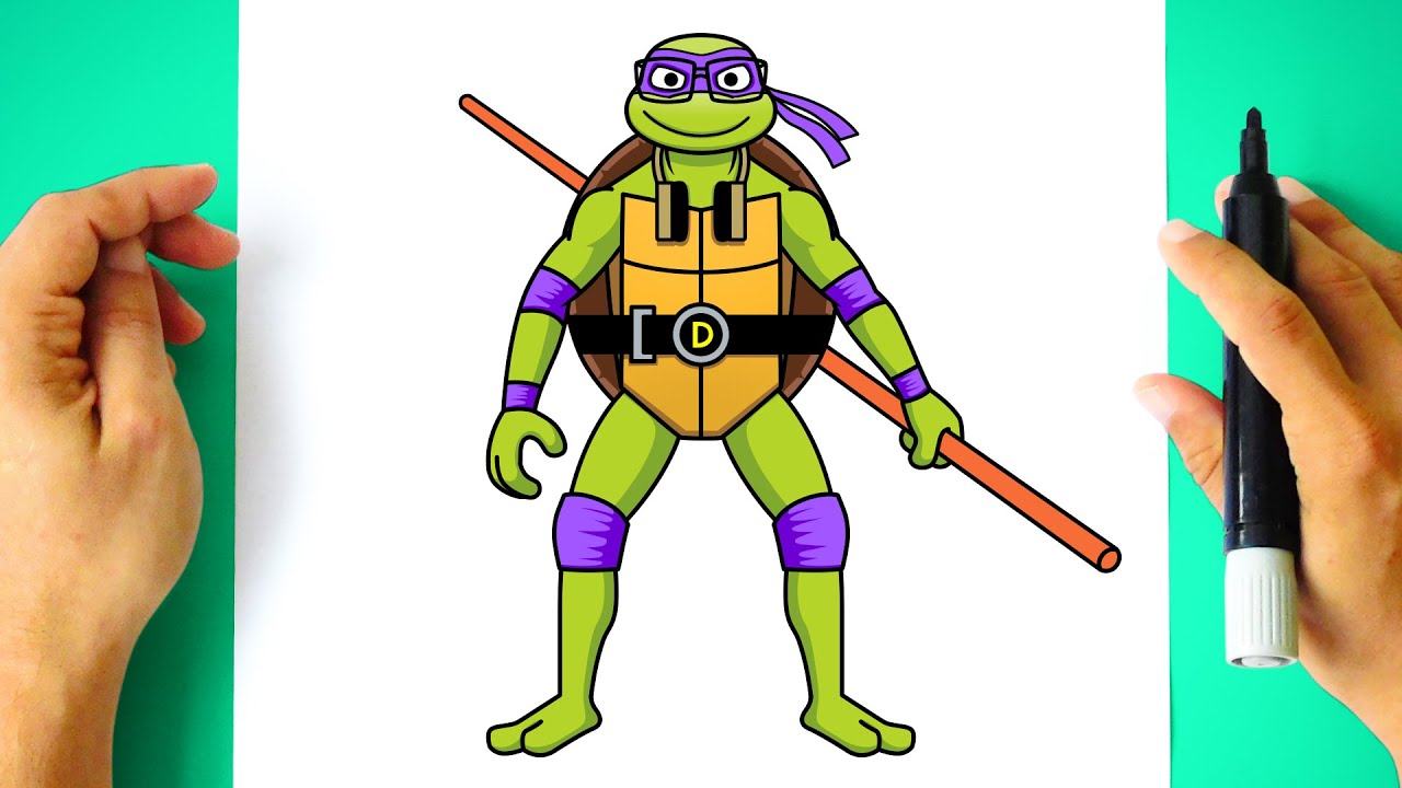How to DRAW DONATELLO - Teenage Mutant Ninja Turtles - TMNT Drawing