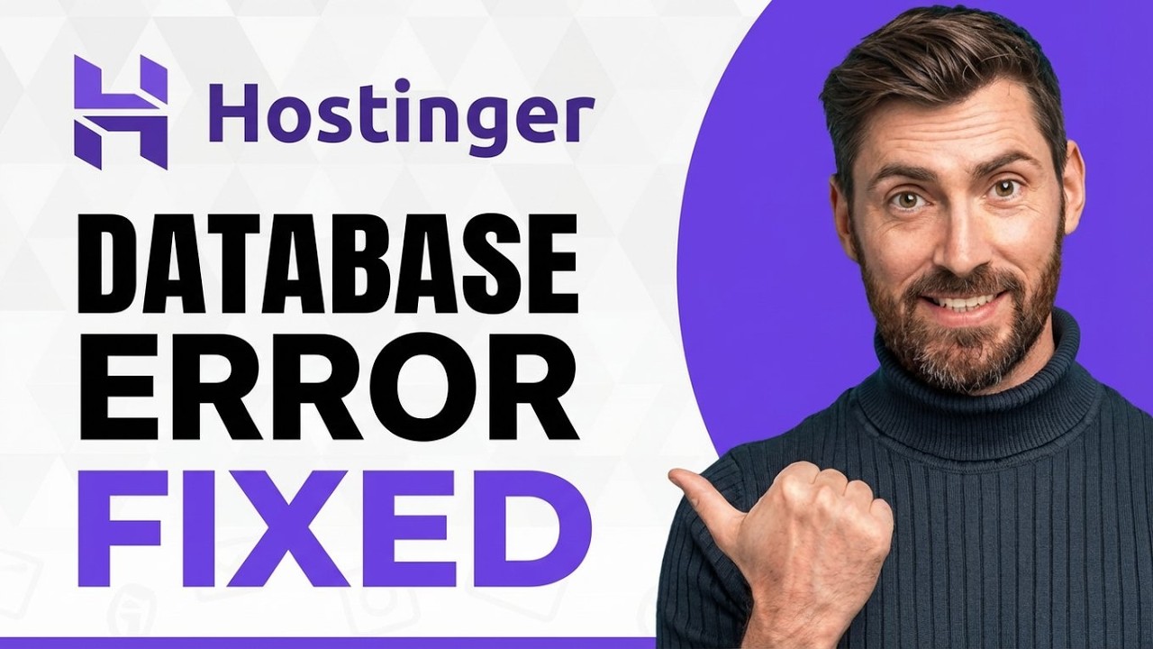 How to Fix Database Error on Hostinger [NEW 2026 Guide]