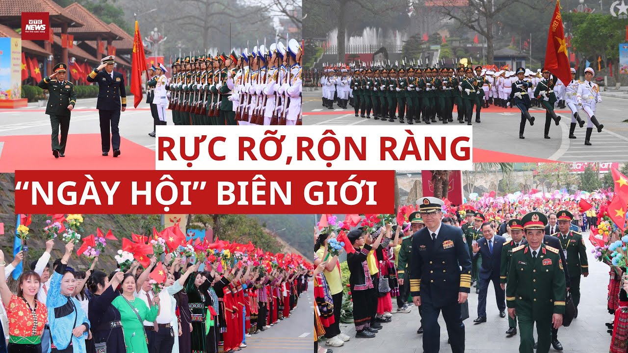 Toàn cảnh lễ đón trọng thể Bộ trưởng Quốc phòng Trung Quốc tại cửa khẩu Hữu Nghị, Việt Nam