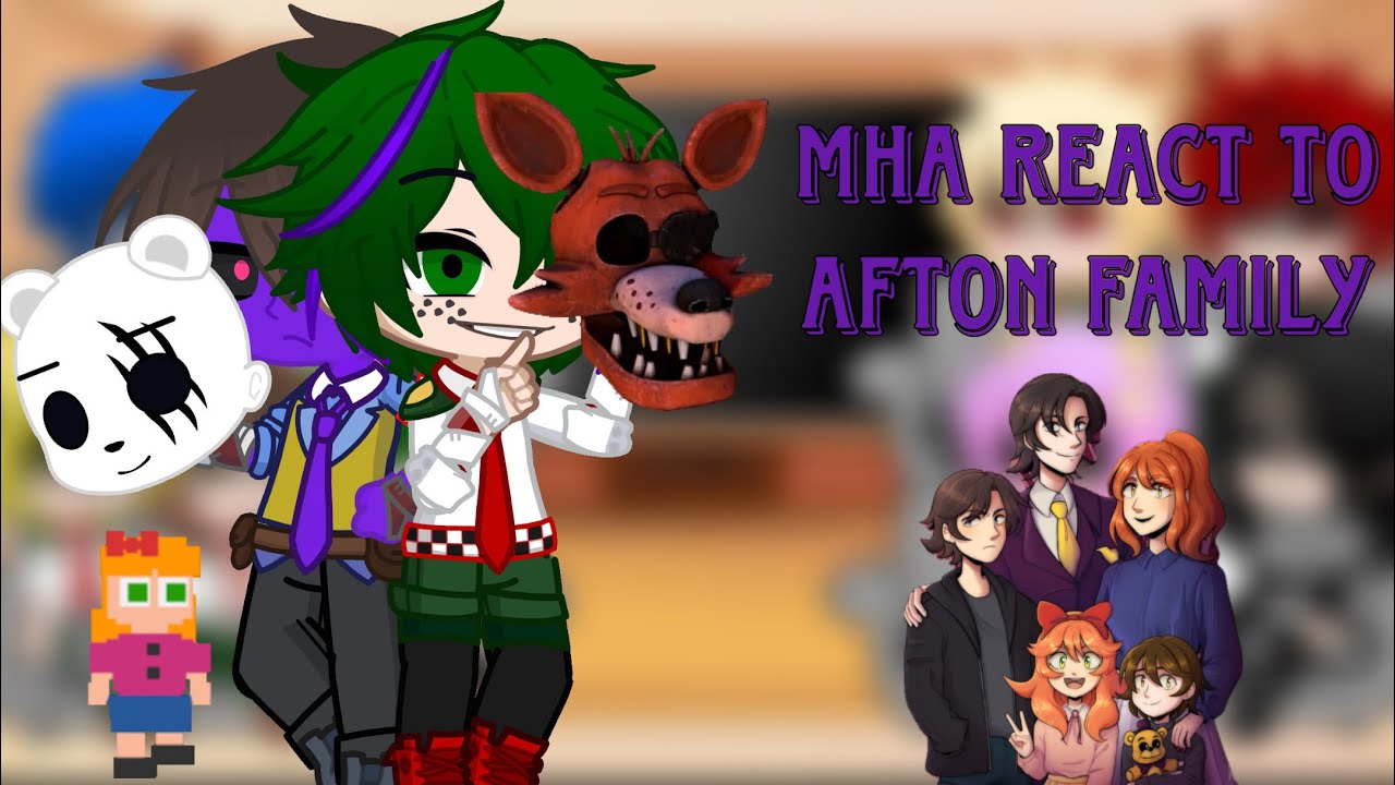 Mha react to Afton family || repost || Izuku as Michael Afton || BakuDeku || TW || read desc