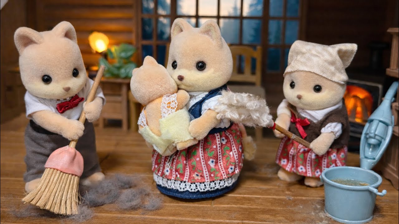 シルバニア　年末の大掃除🧹｜一年の感謝を込めてピカピカに｜Akarinomori ✳︎
