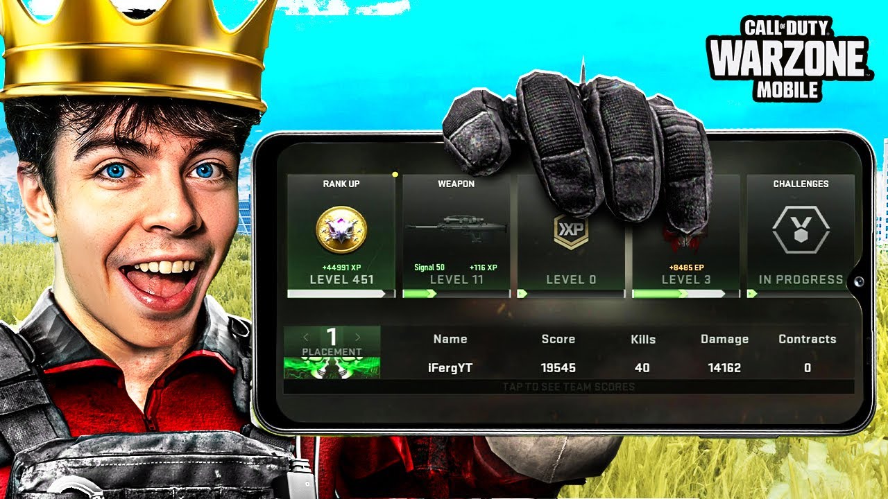 I Got The WORLD RECORD KILLS in Warzone Mobile... (touch player)
