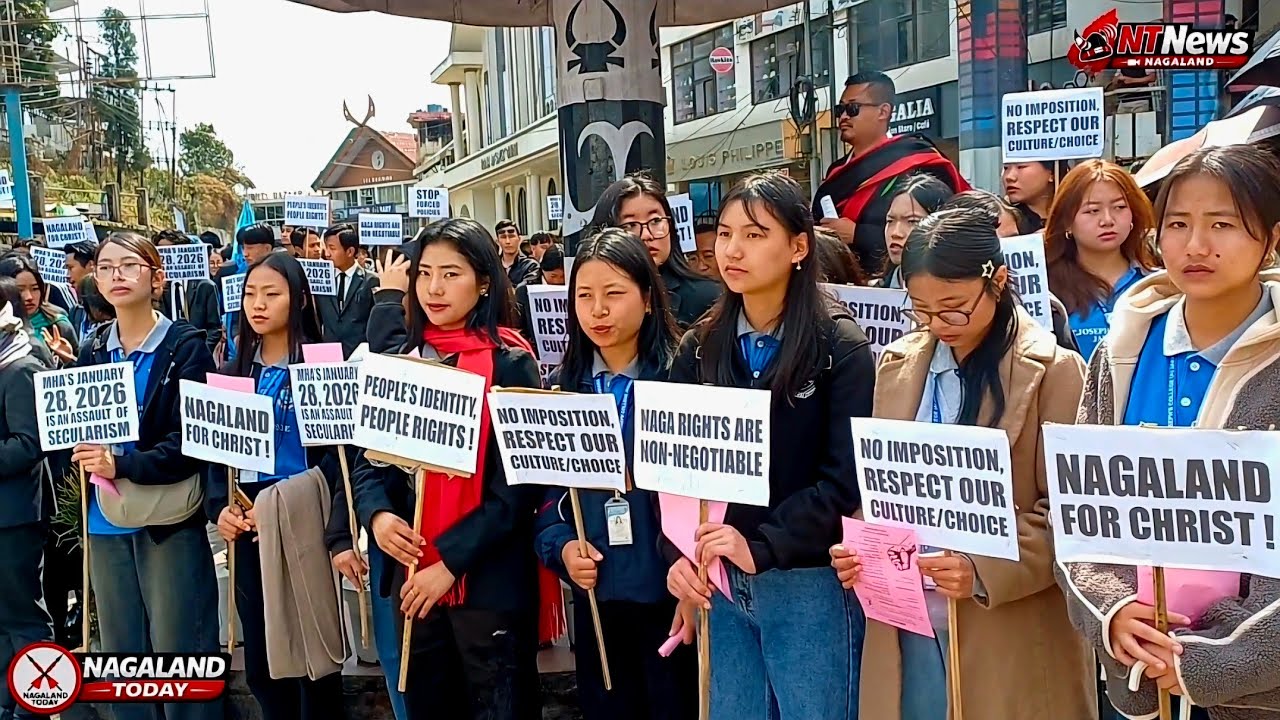Gathering Begins for Protest Against Vande Mataram in Kohima | Naga Students' Federation Rally