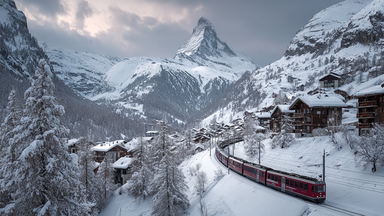 Peaceful Winter Train Piano – Gentle Piano Playlist 2026 for Deep Relaxation & Sleep