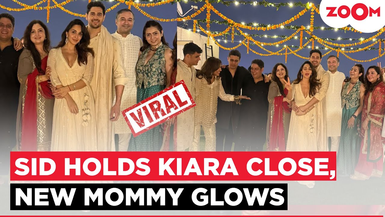 New Mommy Kiara Advani GLOWS with Happiness while Sidharth Malhotra holds her close during Diwali