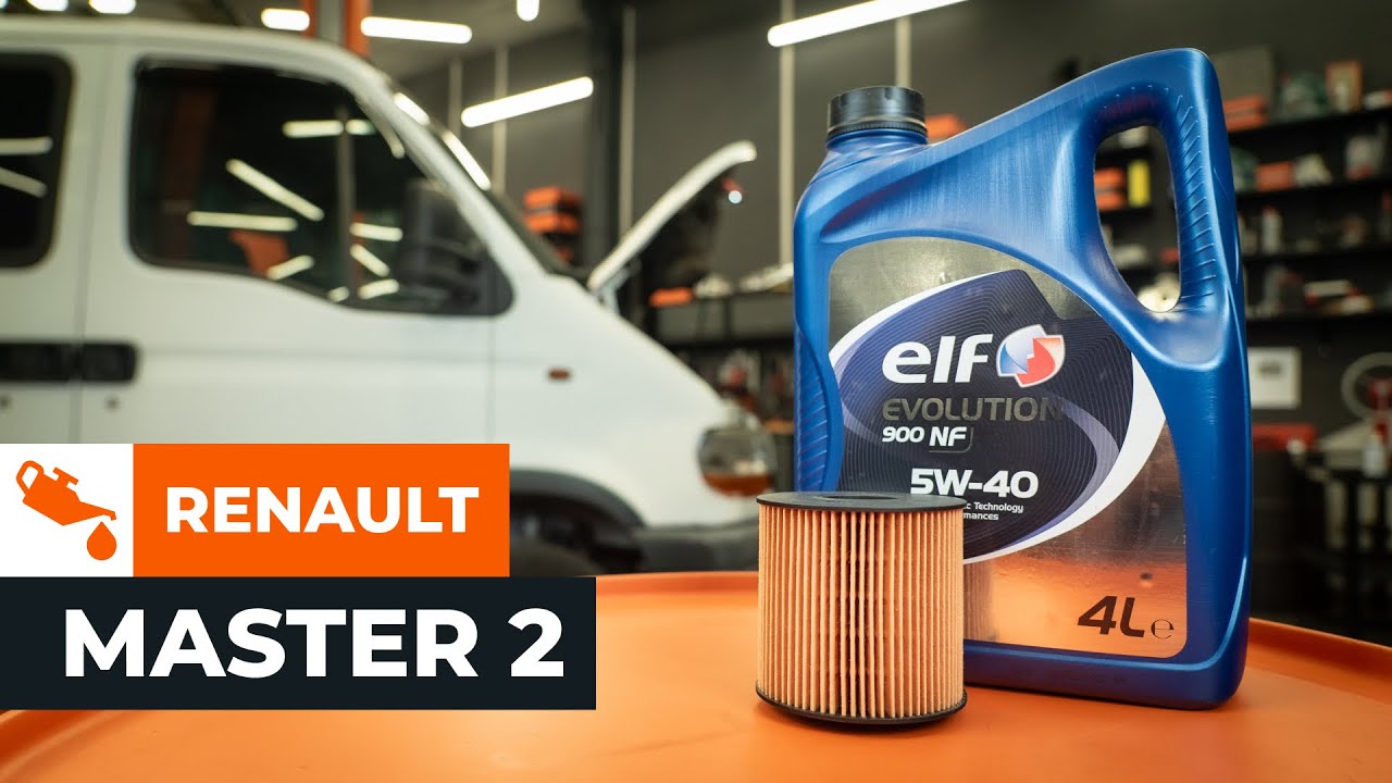 Como substituir no RENAULT MASTER 2 Van: filtro de óleo e óleo de motor? [TUTORIAL DA AUTODOC]