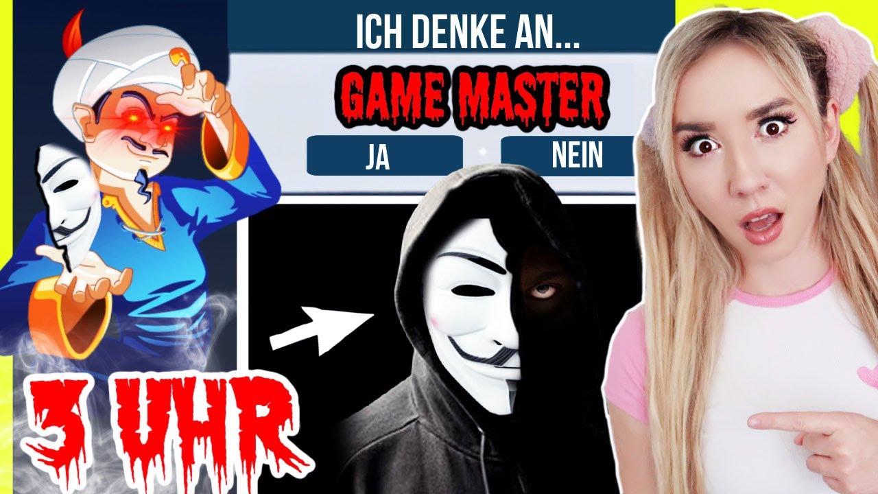 Kennt AKINATOR die PERSON die hinter den echten GAME Master MASKE ist (3 Uhr nachts Challenge)