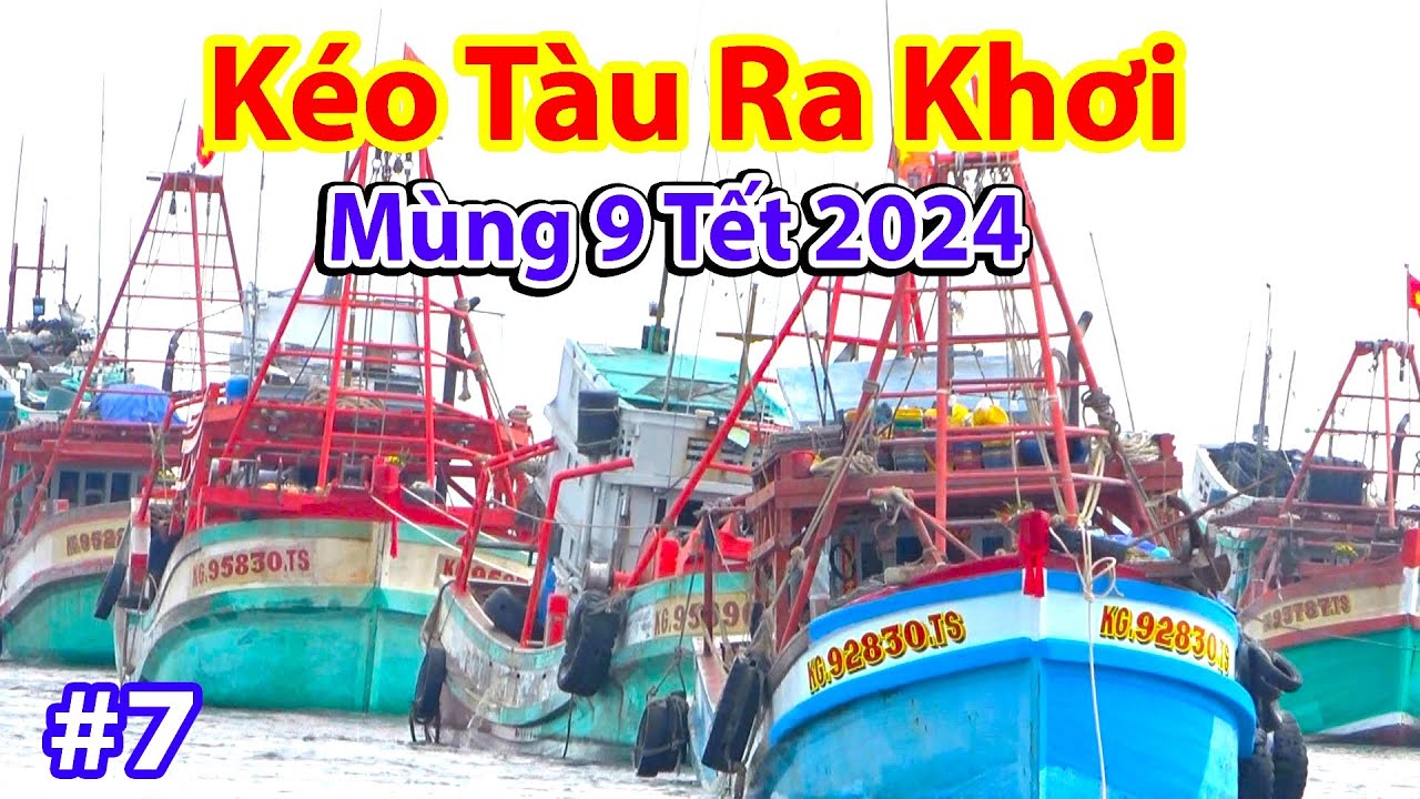 Опыт буксировки рыбацких лодок в море в начале 2024 года || Так Кау - Кьен Зианг