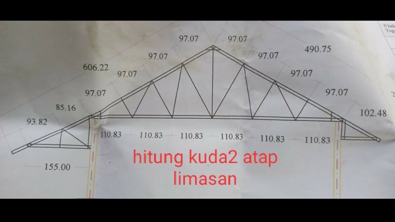 Cara membuat rumus atap Limas dengan baja ringan