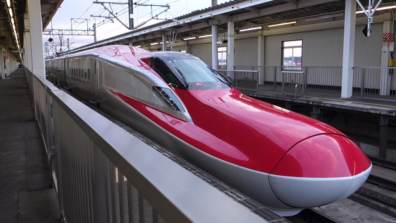 【FHD 眼前で見る320km/h】JR東北新幹線 くりこま高原駅にて(At Kurikoma-Kogen Station on the JR Tohoku Shinkansen)