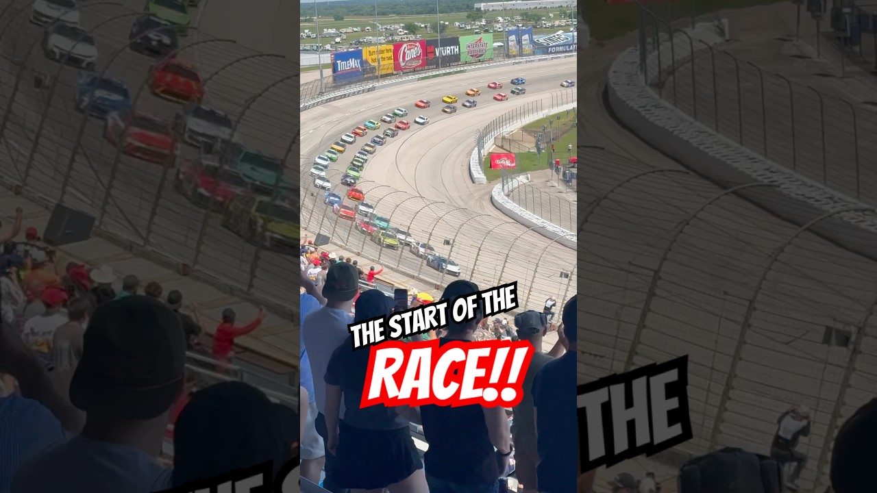 The WURTH400 start, TMS 2025!!🔥 #nascar #race #texas #letsgo #shorts #viralshort