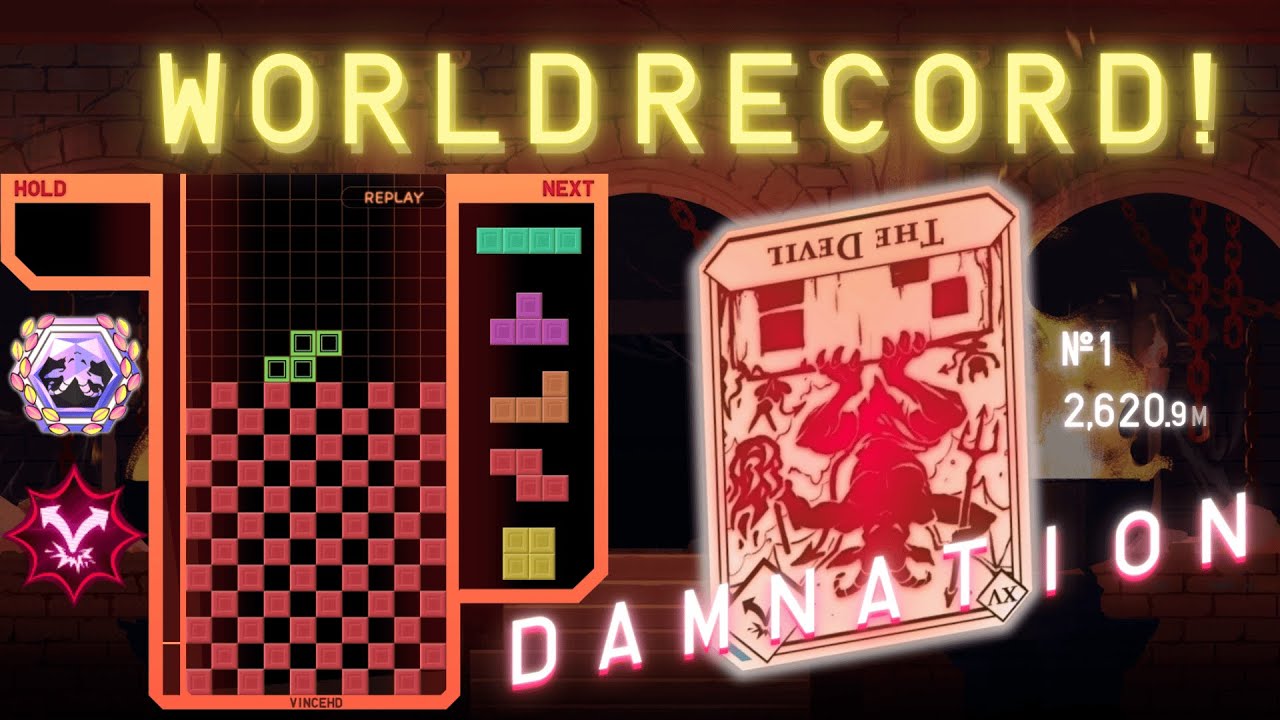 [TETR.IO Beta 1.5.0] Damnation World Record - 2,620.9m