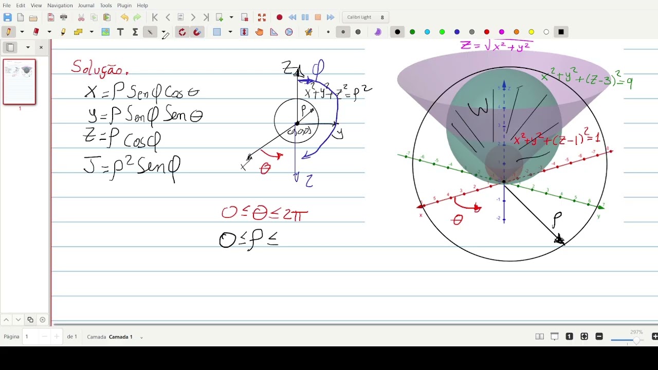Resolvendo uma integral tripla usando coordenadas esféricas