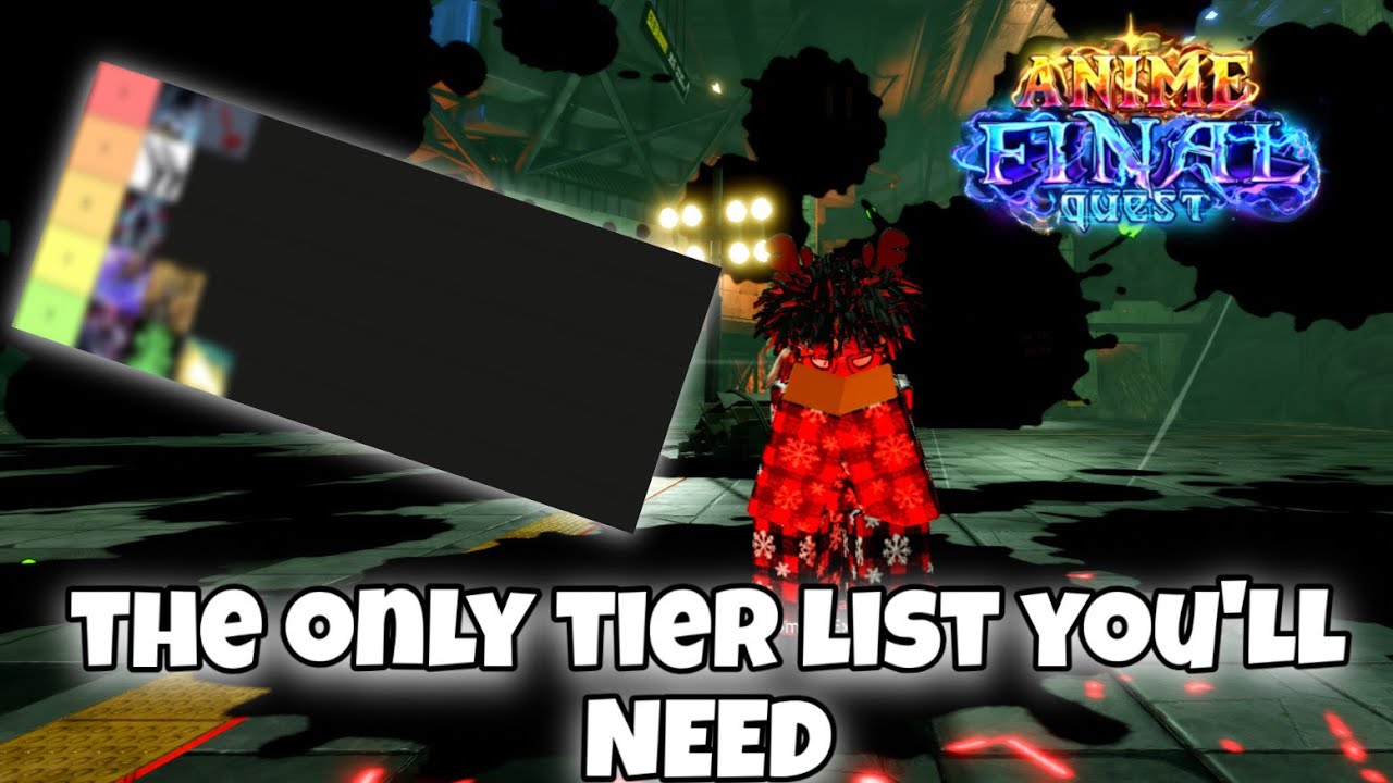 WEAPON AND GEAR TIER LIST ON || ANIME FINAL QUEST ||