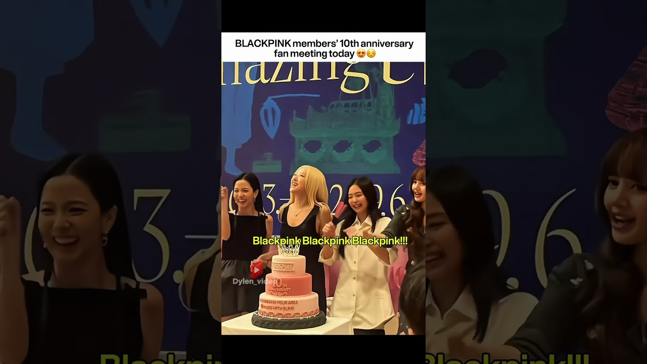 Blackpink members&rsquo; 10th anniversary fan meeting today 😍 #jisoo #jennie #ros&eacute; #lisa #blackpink #블랙핑크