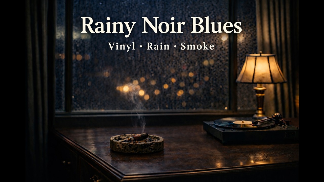 Rainy Noir Blues | Vinyl Night Ambience