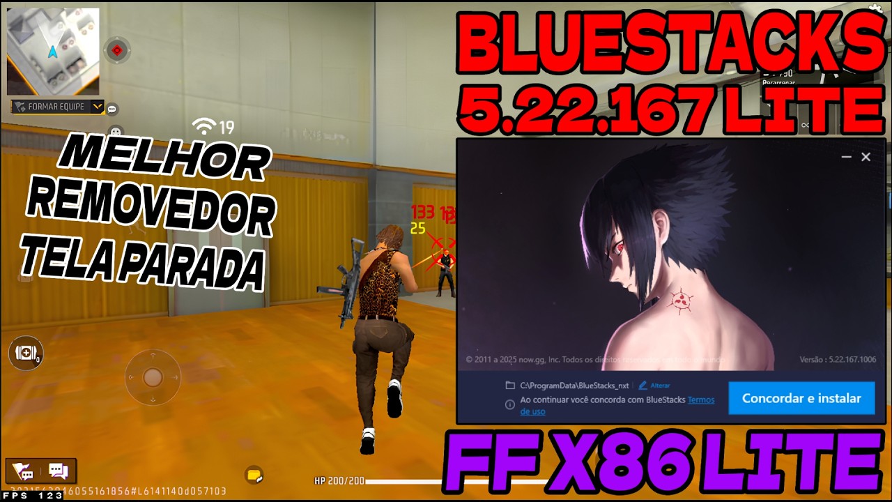 MELHOR FF X86 COM REMOVEDOR TELA PARADA, FREE FIRE SEM QUEDA DE FPS MIRA N&Atilde;O TREME E RODA EM TD PC