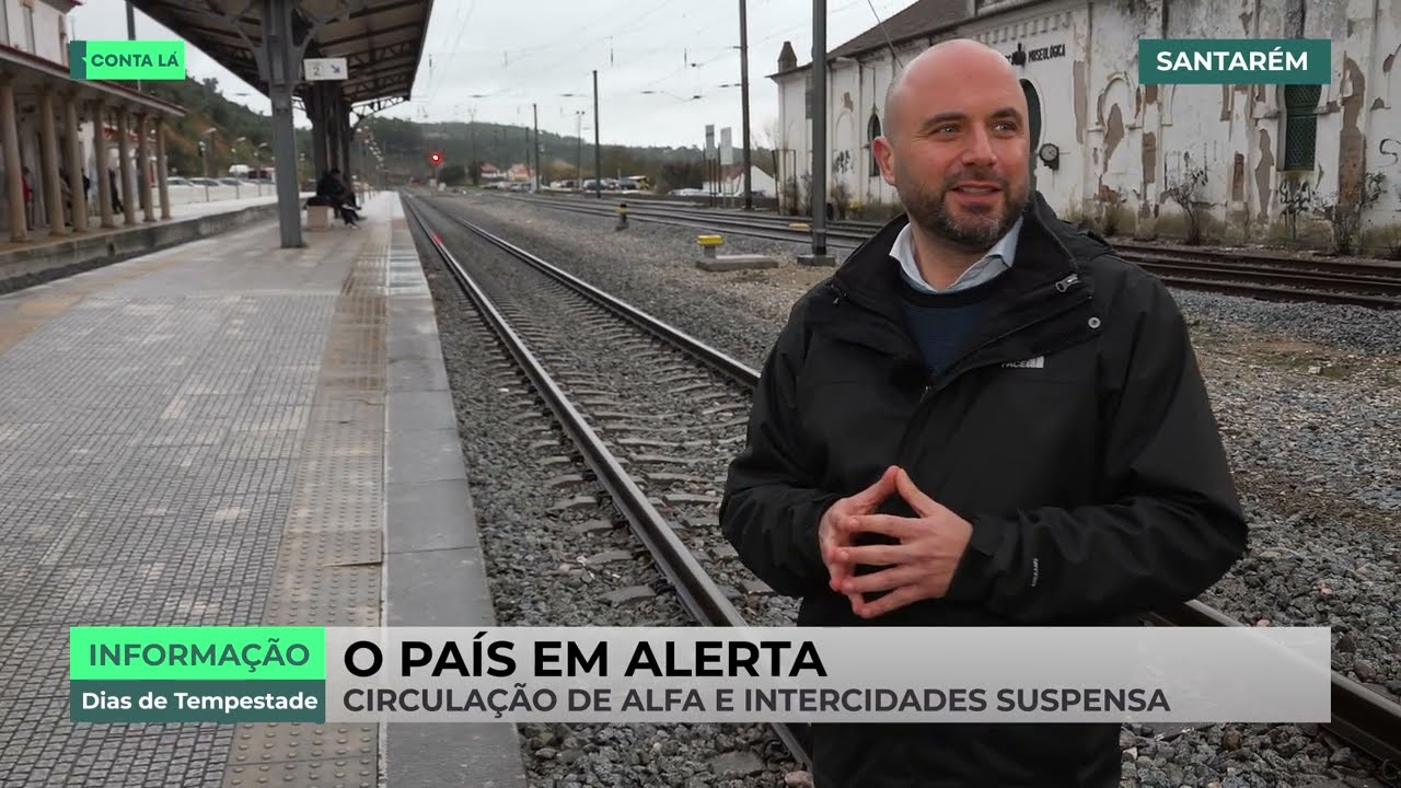 Linha de comboio cortada em Santarém devido a risco de derrocadas