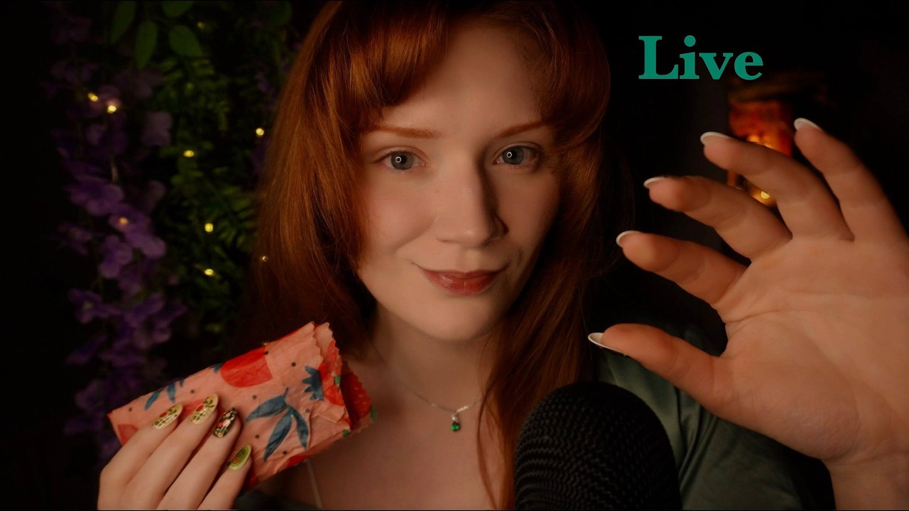 ASMR😴 Inaudible whisper,Light gloves Jellyfish,Chocolate melt,Honey spoon,Plucking,Beeswax tapping🐝