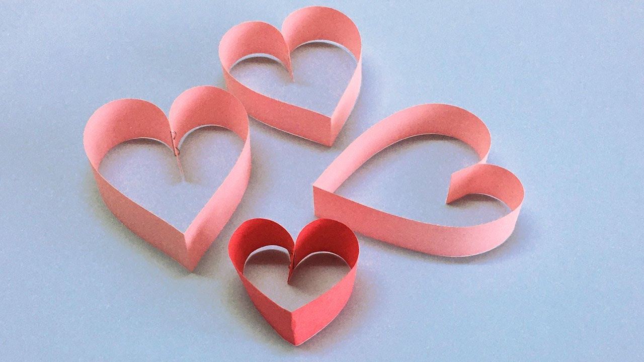 How to make Paper Strip Heart | Valentine Paper Crafts