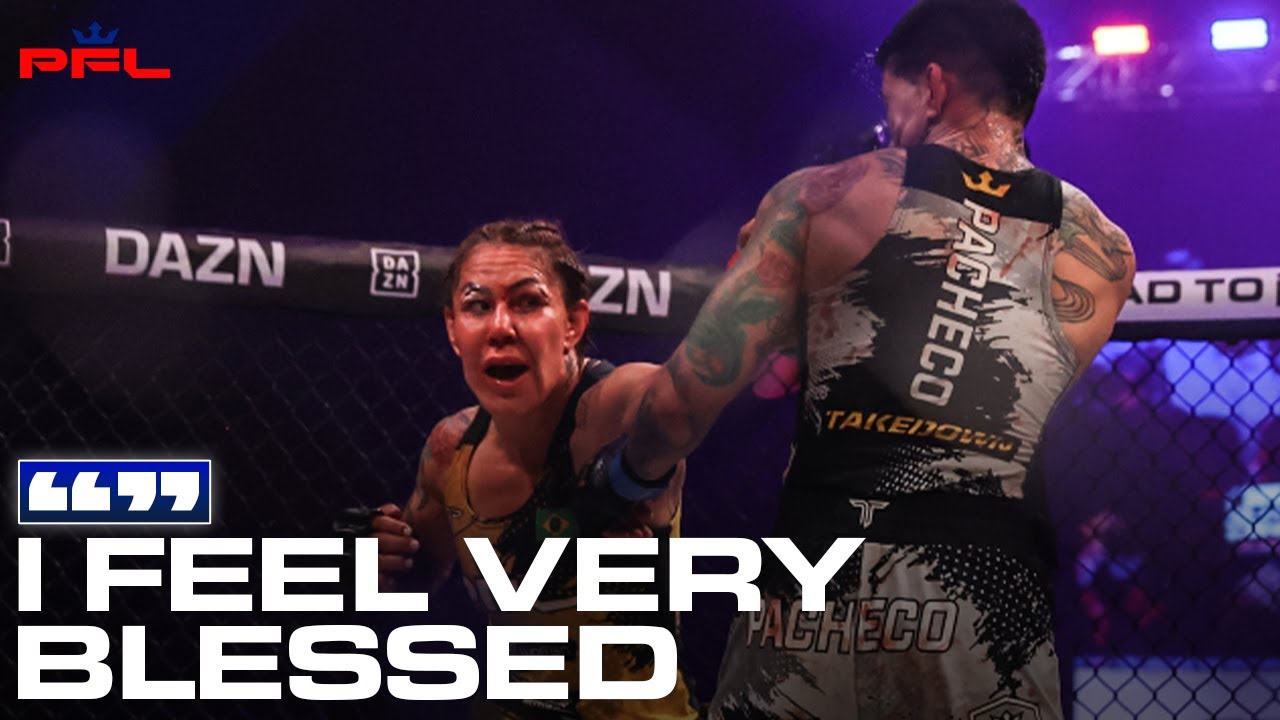 The Queen of the Cage! 👑 Cris Cyborg defeats Larissa Pacheco at #pflsuperfights #battleofthegiants