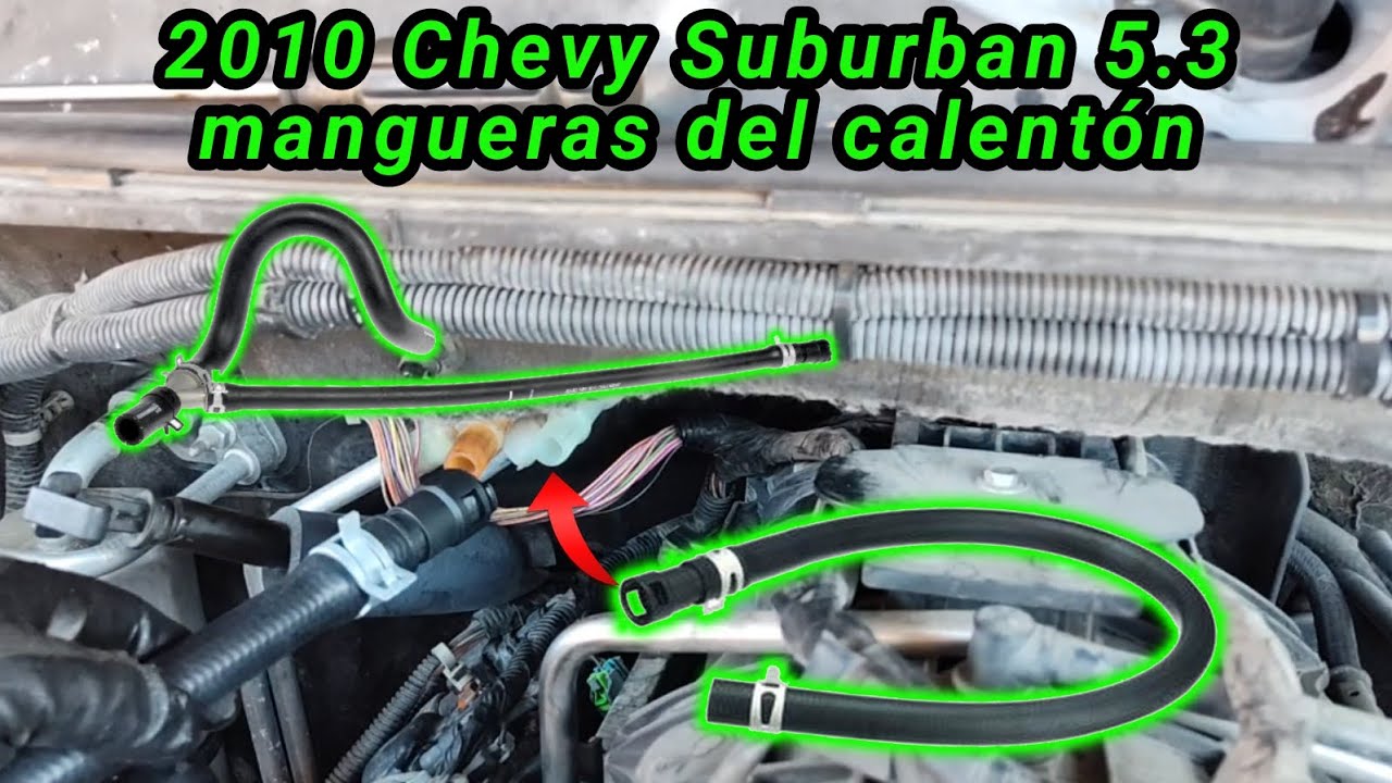 2010 Chevy Suburban 5.3 Cómo cambiar las mangueras del calentón ( How to change heater hoses )