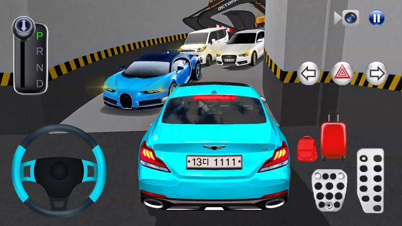 New Mercedes G63 with Excavator car Stuck in Parking Garage - 3D Driving Class Game - Car Game