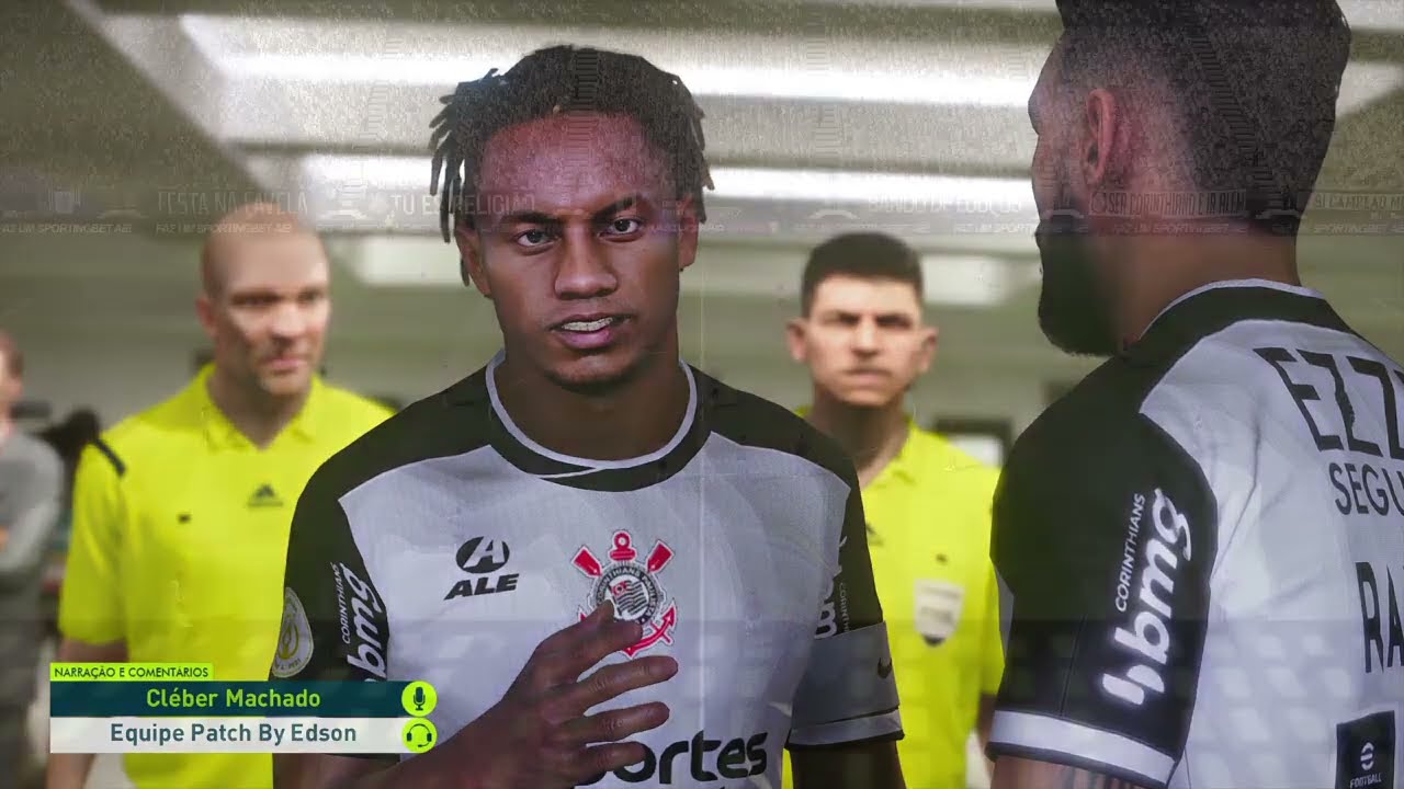 Gameplay Corinthians x Flamengo ( Narração Cléber Machado falando todos os nomes dos jogadores)