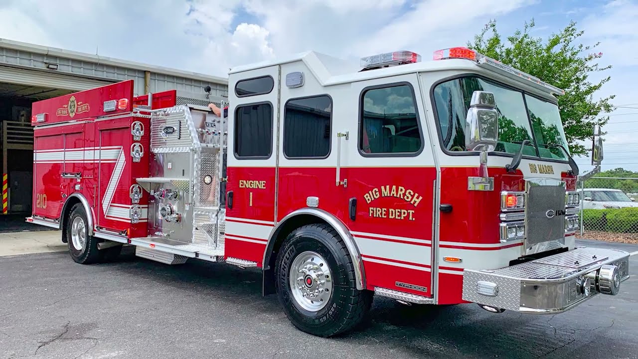 Walk Around of Big Marsh Fire Department's E-ONE Typhoon Custom Pumper - SO143949