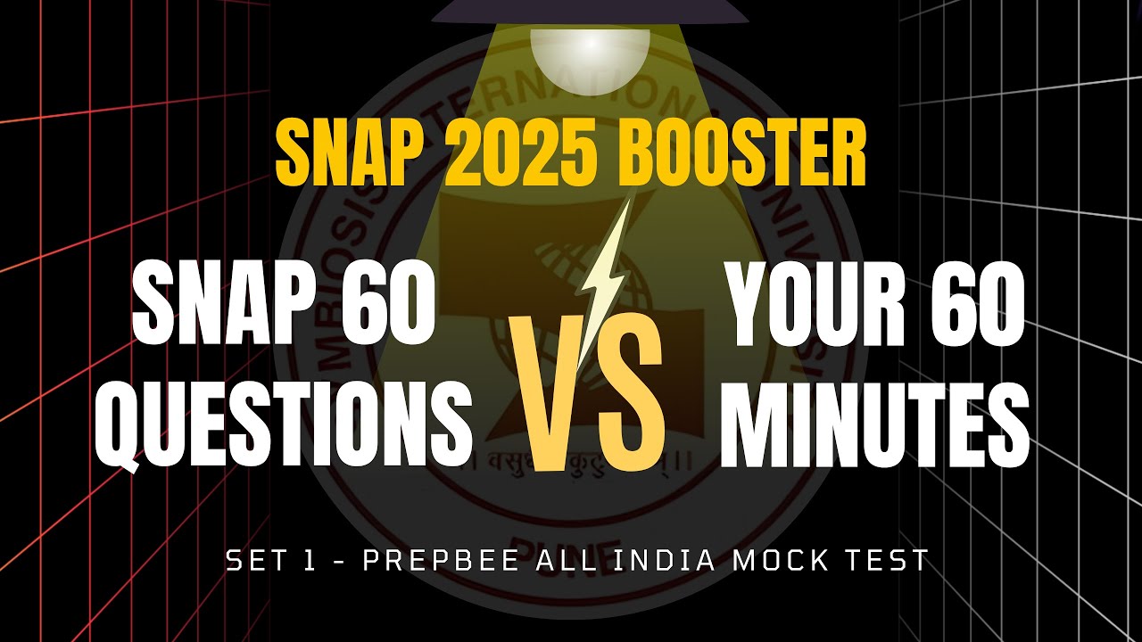 SET 1 - 60 Mixed SNAP Level Practice Questions | Pause 60s, Solve, Then Master | SNAP 2025 Booster