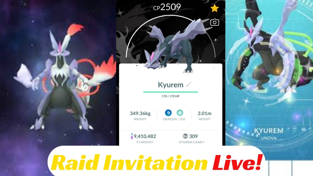 Black & White Kyurem & Pikachu Raid Invites & Shiny Hunting | #pokemongo #shiny #live