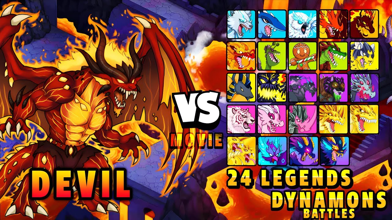 Devil vs All Legends Dynamons 🗿🔥 Battle In Dynamons World||#dragon#dynamon