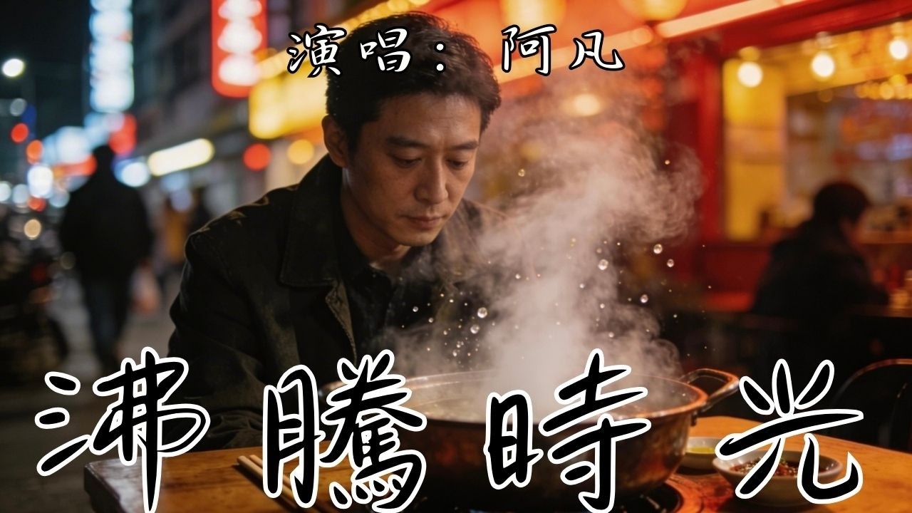 沸騰時光 - 阿凡『一鍋沸騰煮盡溫柔 一場相逢抵不過時鐘』【動態歌詞MV】抖音歌曲2026 #music #mv