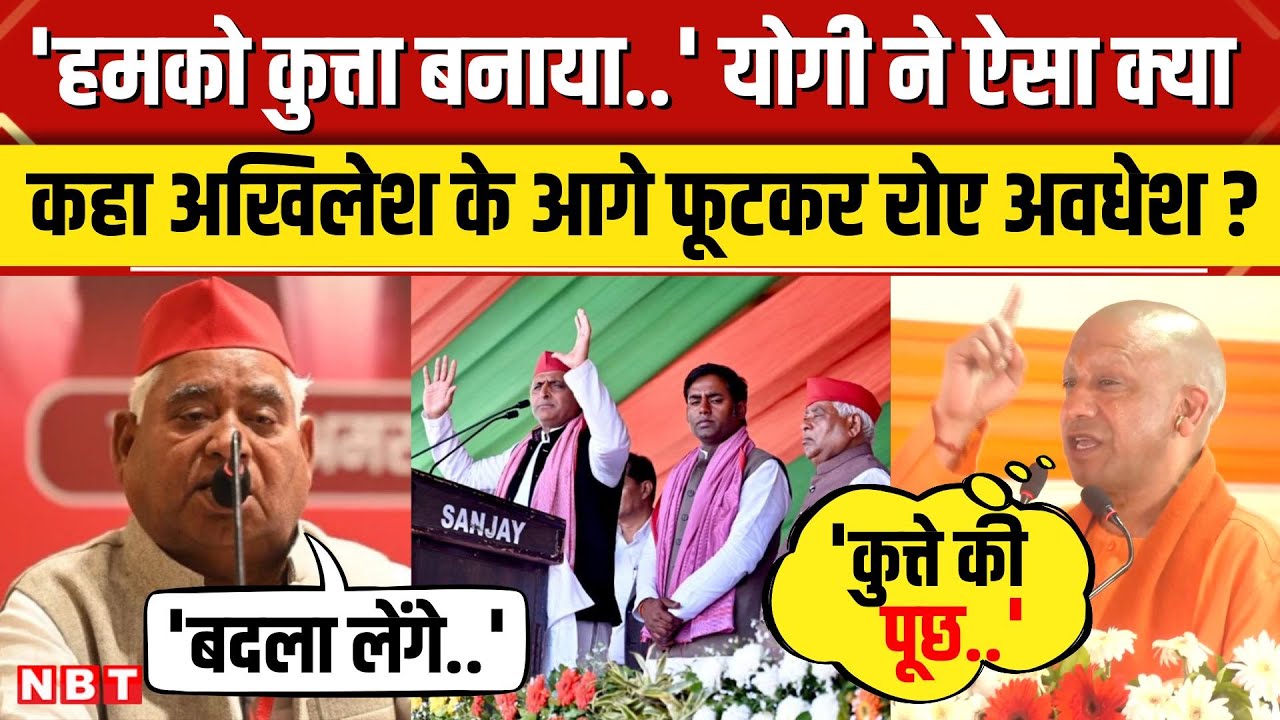 Milkipur By Election: CM Yogi ने ऐसा क्या कहा कि मंच पर Akhilesh Yadav के सामने ही रोने लगे Awadhesh