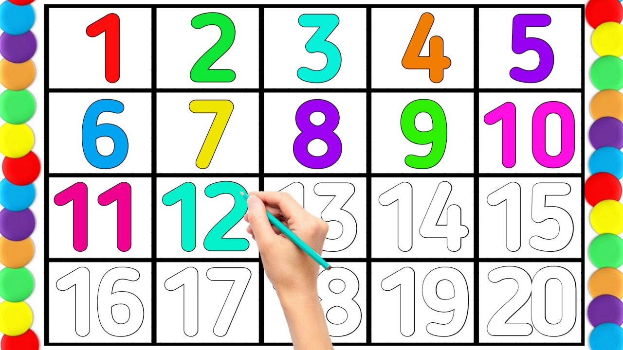 Counting From 1 to 20 | Easy Numbers Learning For Kids | Learn One Two Three  | Kids Gyanbook