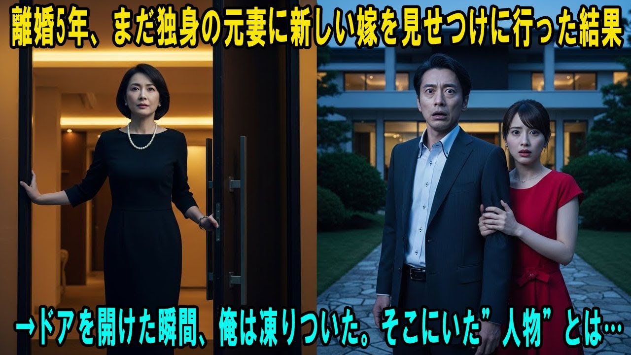 離婚5年、まだ独身の元妻に新しい嫁を見せつけに行った結果→ドアを開けた瞬間、俺は凍りついた。そこにいた”人物”とは… #感動の物語 #AIストーリー